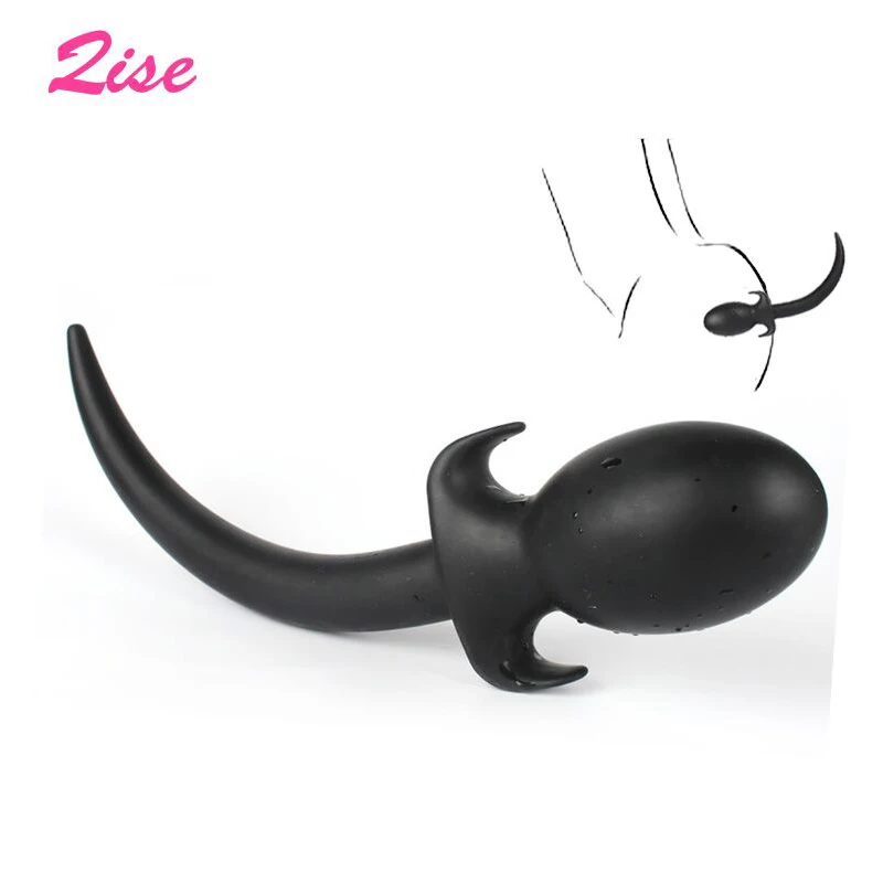 Hot Sale Big Anal Butt Plug tadpole shape Black Silicone Toys Gay Sexy Toy for Women Men |