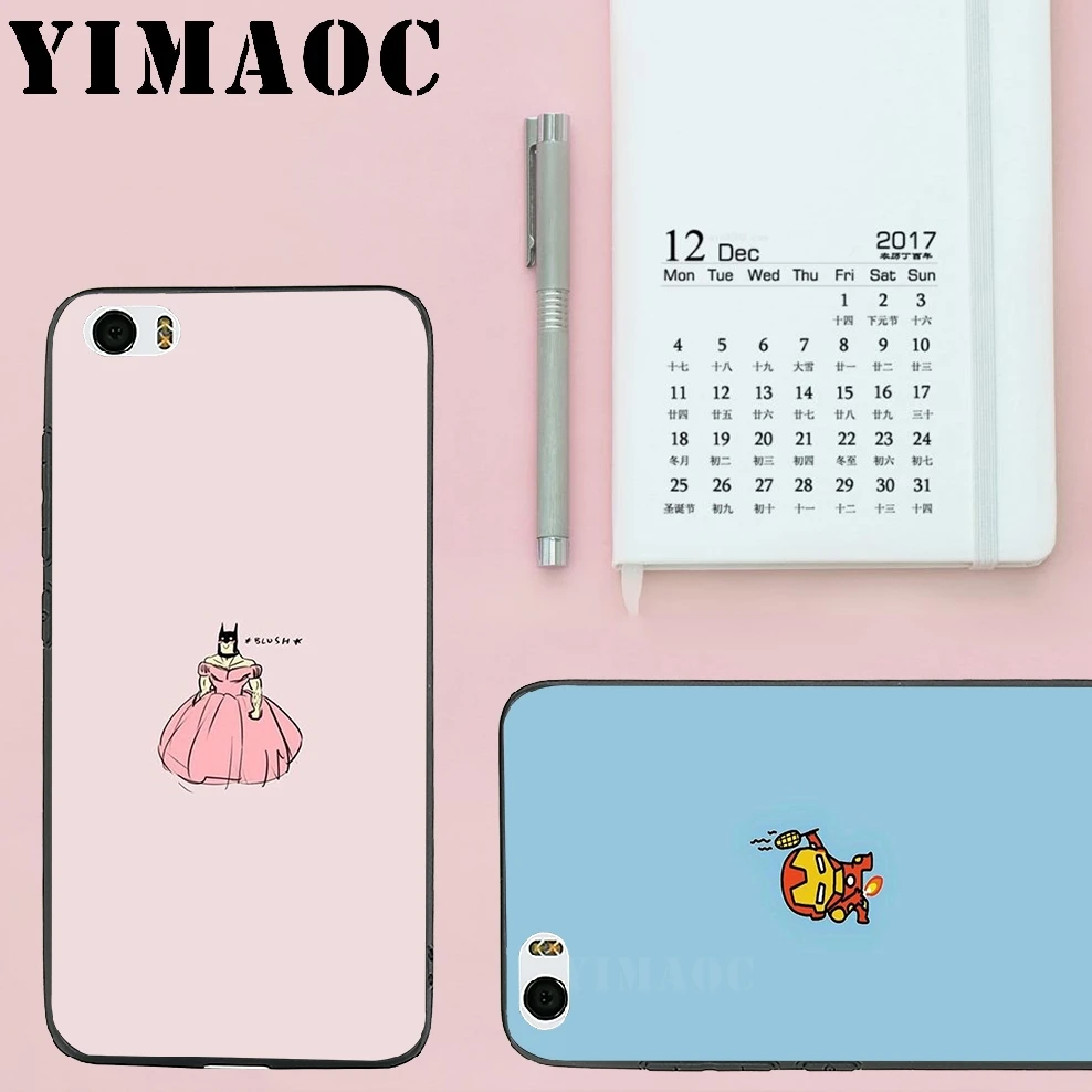 Мягкий силиконовый чехол YIMAOC с милыми супергероями для Xiao mi Red 6 Note 4X 4A 5A 5 Plus A1 A2 Pro