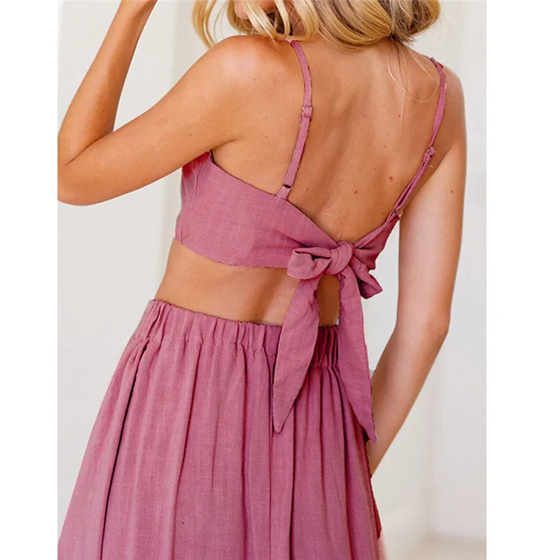 Комплект из двух предметов для женщин праздничный пляжный топ на завязках и юбка