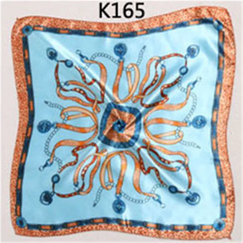 Новая модная женская одежда для работы шелковый шарф с принтом атласный