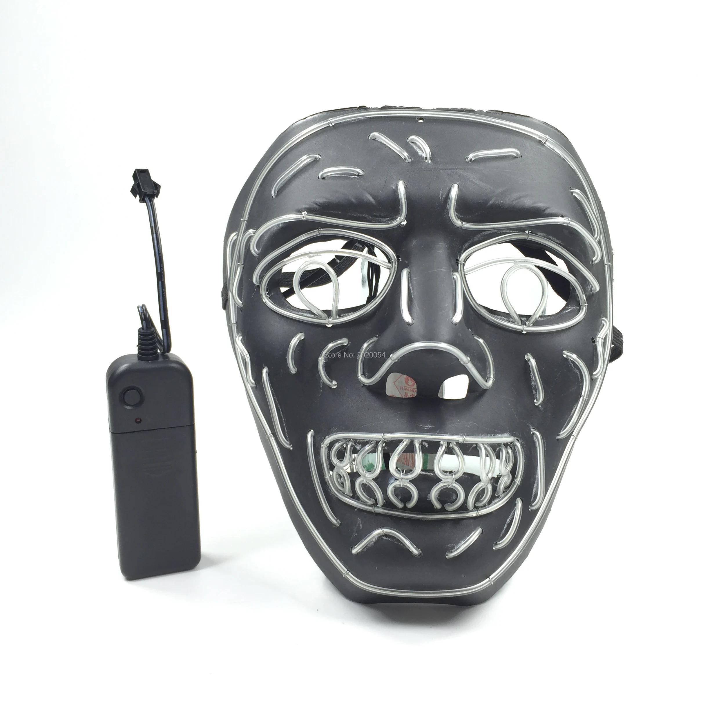 DC-3V Controller Light Up Glowing Mask Night Face EL Halloween Clown Led For Dark Hallway Eater Party | Тематическая одежда и