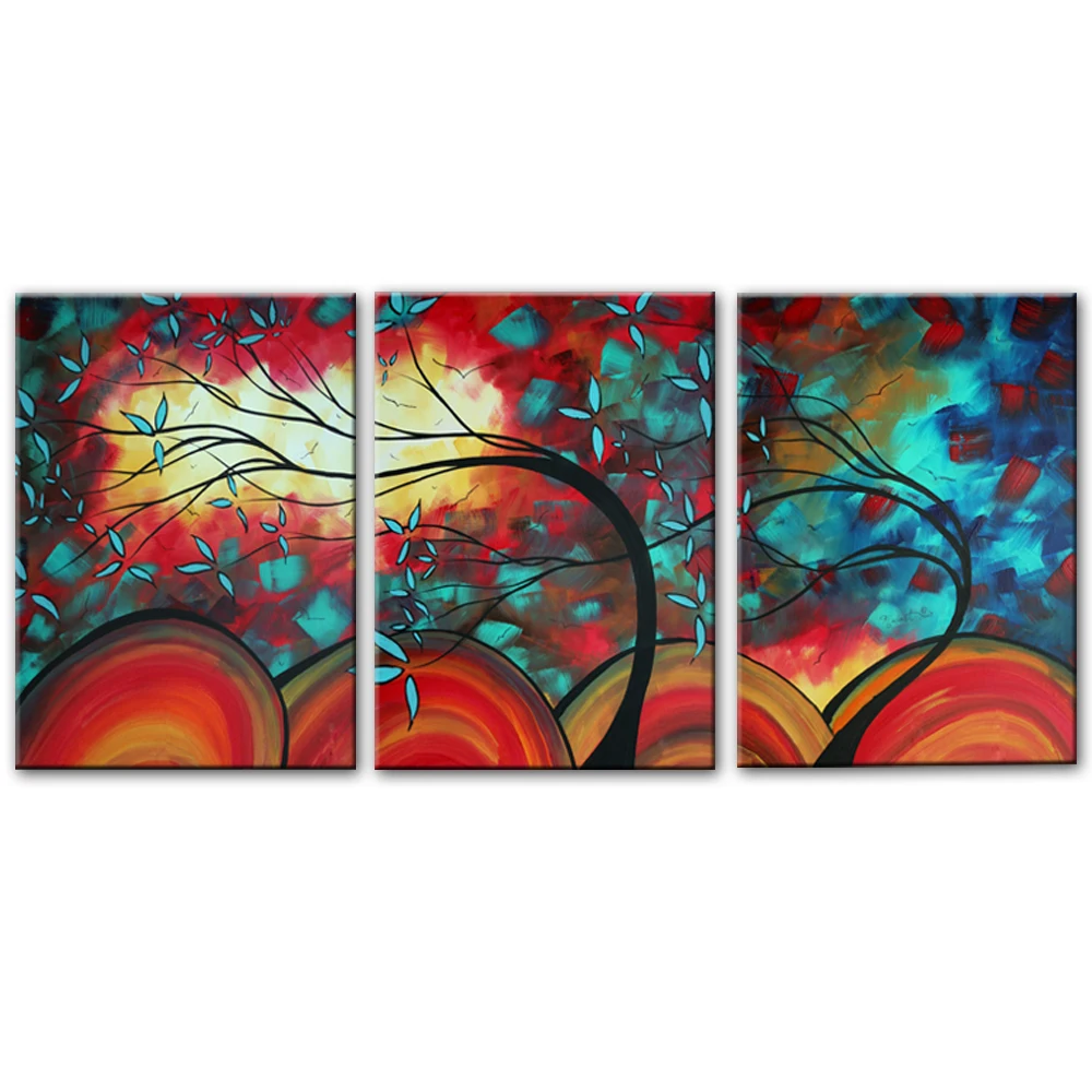 Абстрактное Звездное дерево холст художественные принты 3 панели Современная