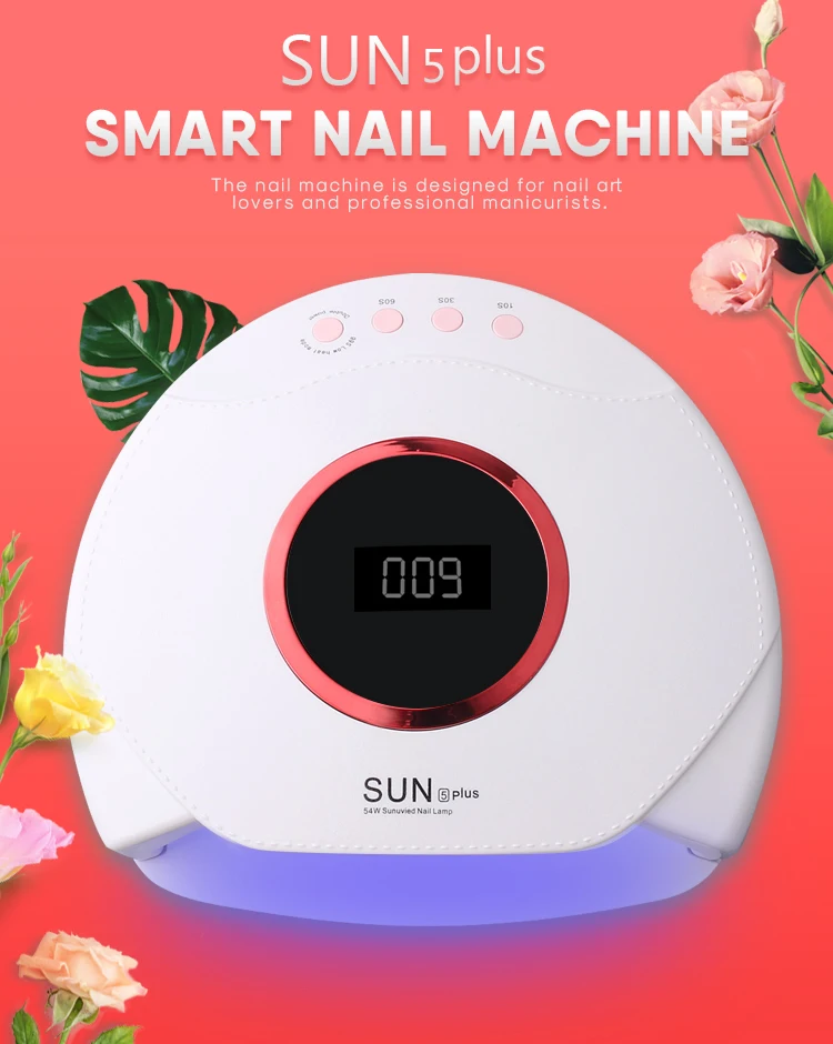 NOQ Max54W SUN5 Plus Светодиодный УФ-светильник для ногтей сушилка 27 Светодиодный s для маникюра сушка гель-лака Высокая мощность машина с несколькими синхронизации