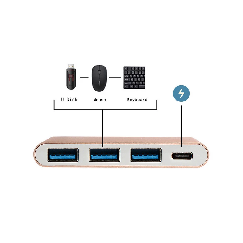 Mayitr Thunderbolt 4 порта тип-c к тип-c 3 usb порта концентратор 2 цвета USB3.0 USB2.0 тип-c зарядное устройство адаптер для Macbook