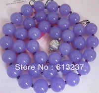 hot free shipping new fashion style jades noble 10mm chalcedony round beads chalcedony stone roung chain necklace 18 my3357