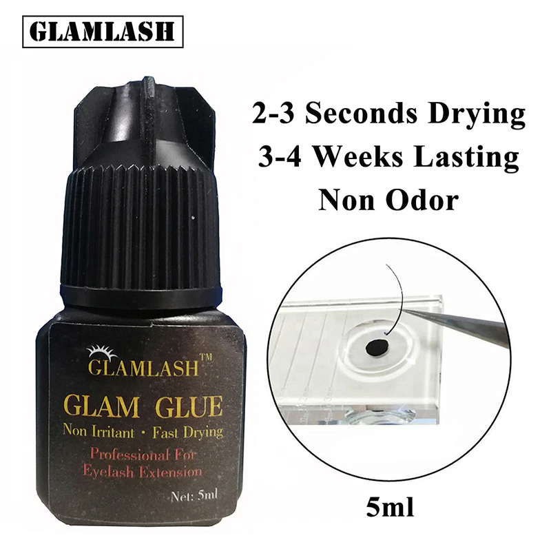 GLAMLASH 5 мл 10 чрезвычайно сильный черный клей для ресниц наращивания 2-3 сек