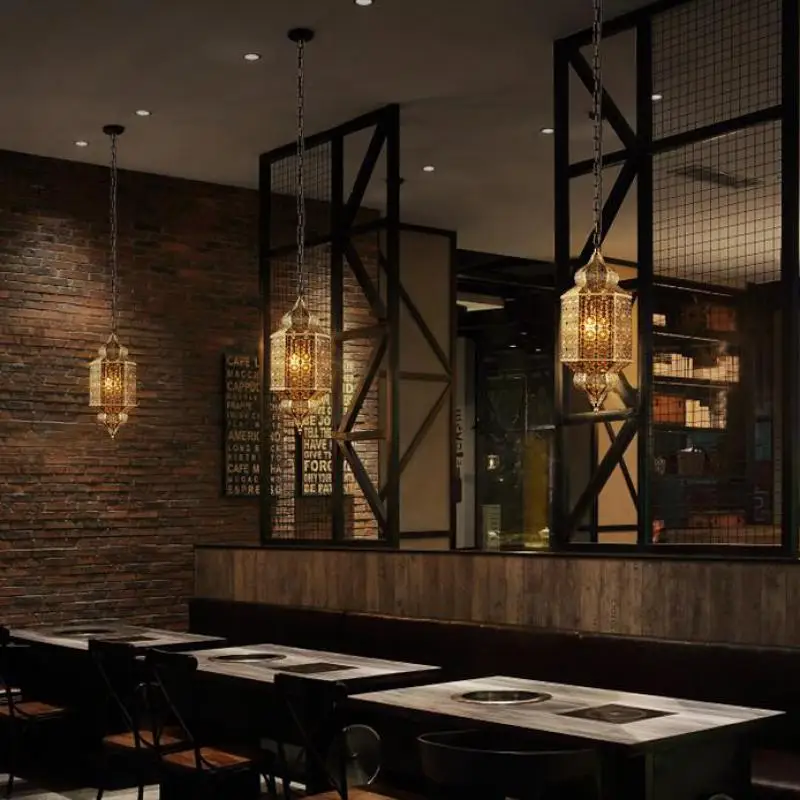 Ретро Fisherman фонарь Европейский Творческий светодиодный Подвеска Лампа Бар Кафе