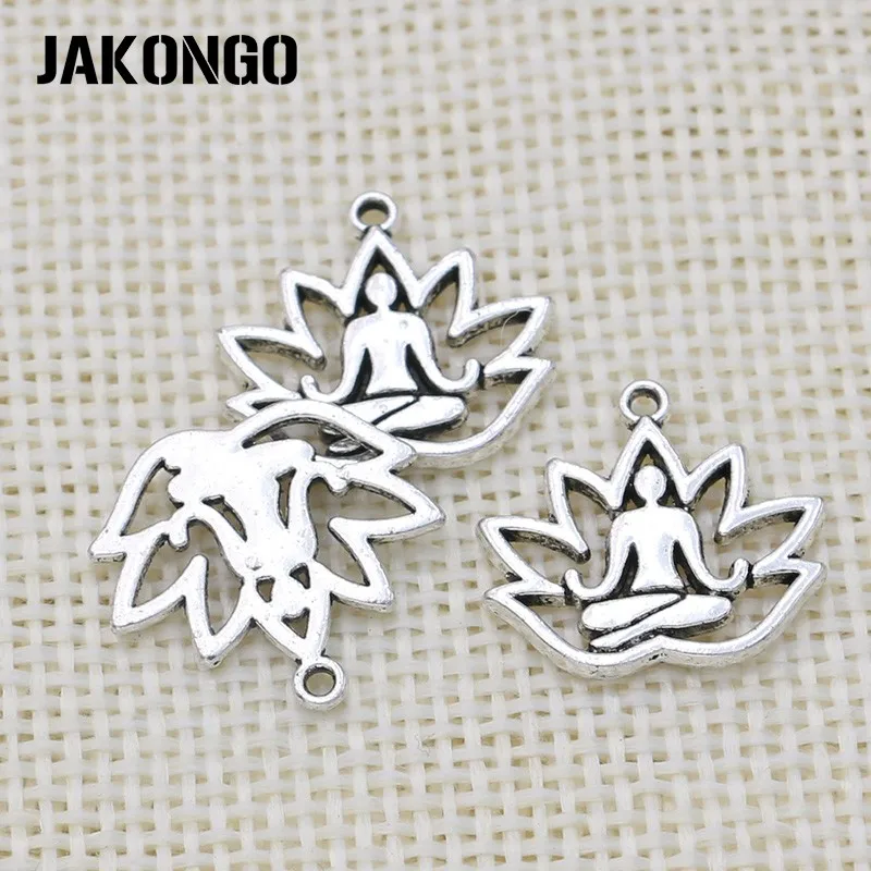 JAKONGO антикварные посеребренные подвески для йоги аксессуары изготовления