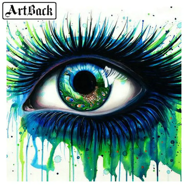 Акварельные глаза 5 Алмазная картина иконы горный хрусталь мозаика Новое