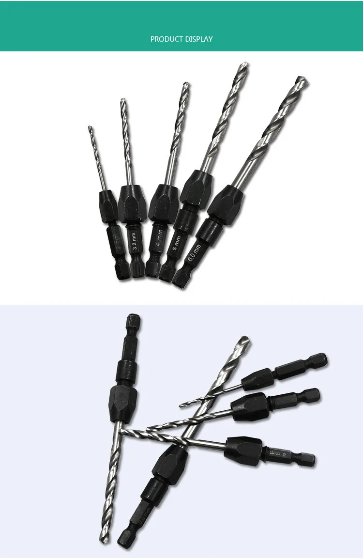 Набор сверл с шестигранным хвостовиком 5 шт. сверло метрическое 2 мм на 6 со