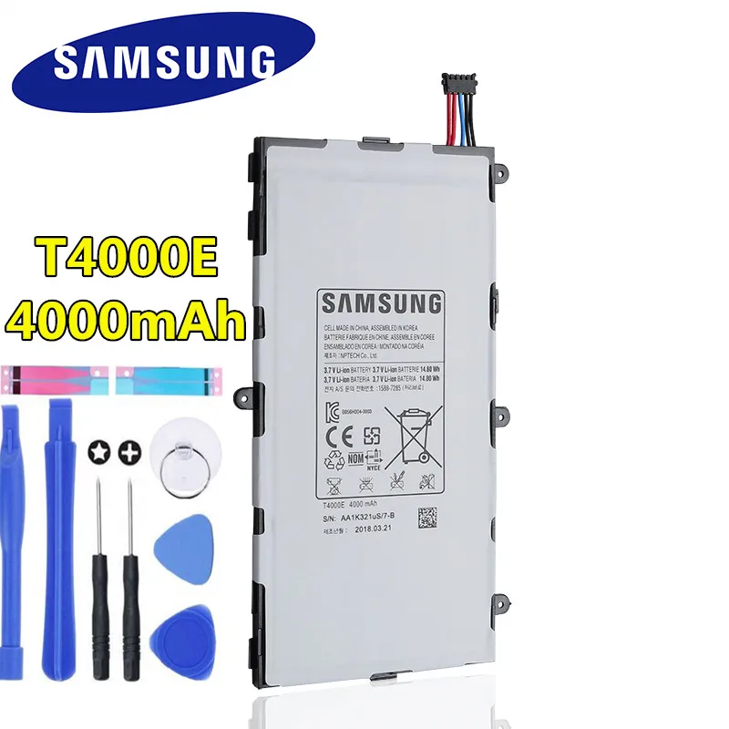 Аккумулятор для планшета samsung T4000E Galaxy Tab3 сменный аккумулятор 7 0 T210 T211 T2105 T217a 4000 мАч