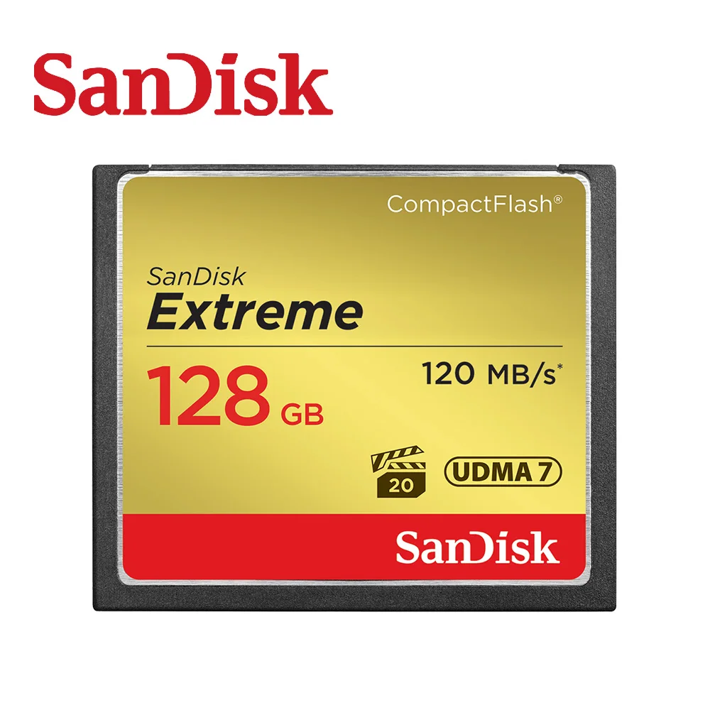 SanDisk CFXSB Extreme CompactFlash 32 Гб 64 128 ГБ CF карта 800X VPG-20 120 Мб/с для богатых 4K и Full HD видео SDCFXS