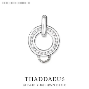 Подвеска-переноска с белым фианитом, модные ювелирные изделия 2018 года в европейском стиле, серебро 925 пробы, подарок для женщины, клуба