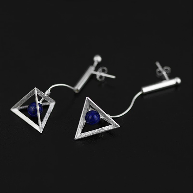 Lotus Fun Real 925 Sterling Silver Natural Original Handmade Fine Jewelry Creative Lamps Dangle Earrings for Women Brincos | Украшения и