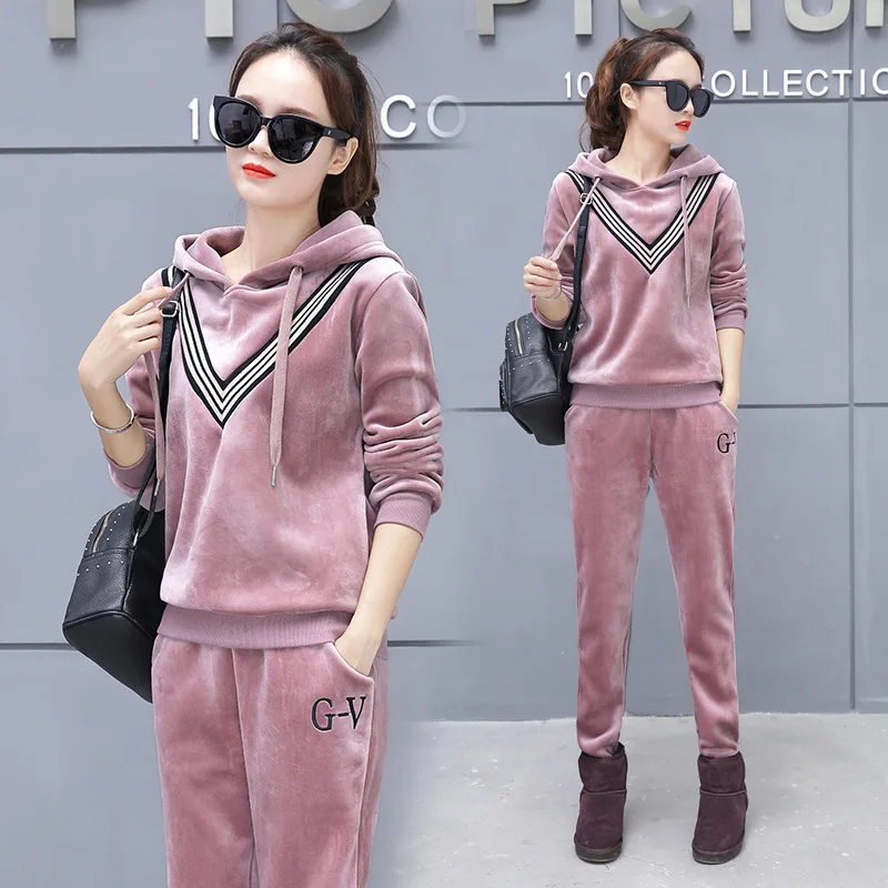 SKST зима для женщин спортивные костюмы с капюшоном спортивный костюм теплый бег