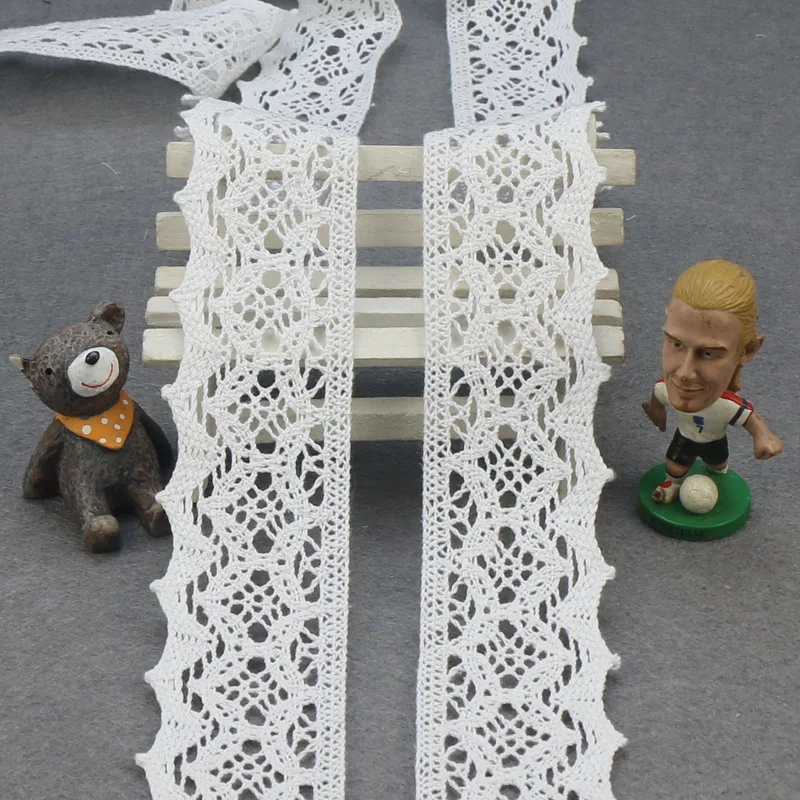 3 ярдов/партия хлопковая нить кружевная лента односторонняя Высококачественная