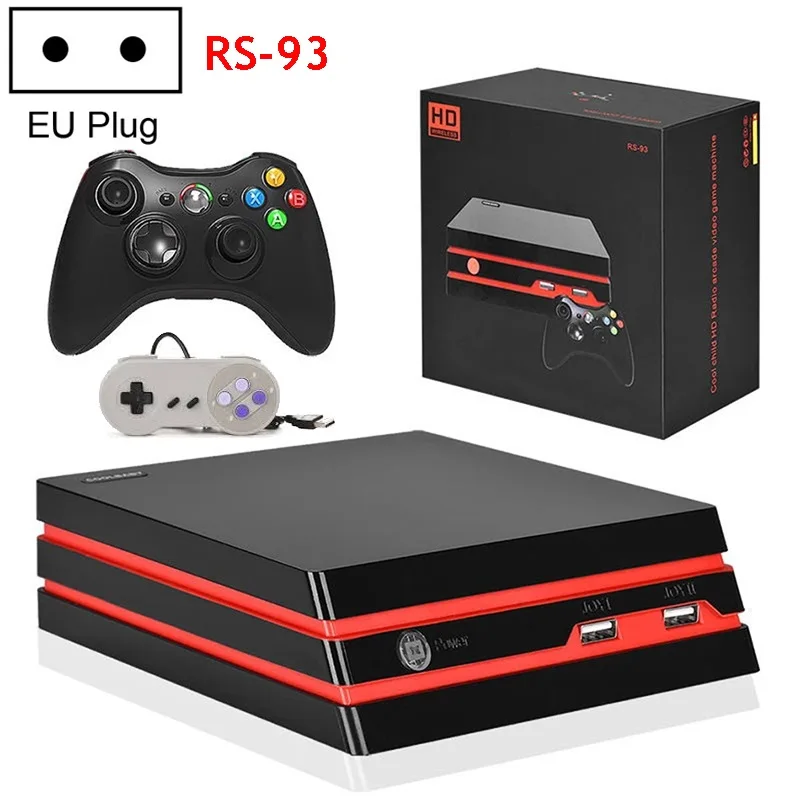 RS-34/RS-93 ТВ Видео игровая консоль 64 бит Поддержка 4K HDMI/AV выход USB беспроводной Bluetooth контроллер встроенный 600 GBA NES MD - Цвет: RS-93 EU Plug