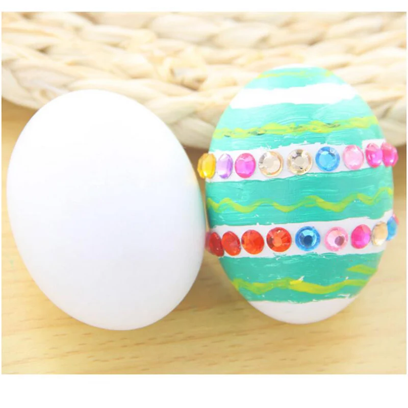 1 шт. обучающий подарок имитация яиц самоокрашенные деревянные ручные DIY материал