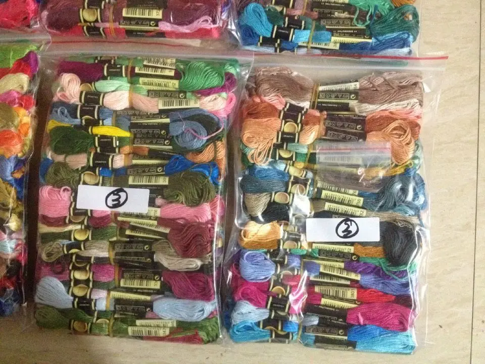 4TH JCSOYFUL Similar DMC Choose Any Color Room CXC Thread 100 Pcs/lot Cross Stitch Embroidery Floss your color | Дом и сад