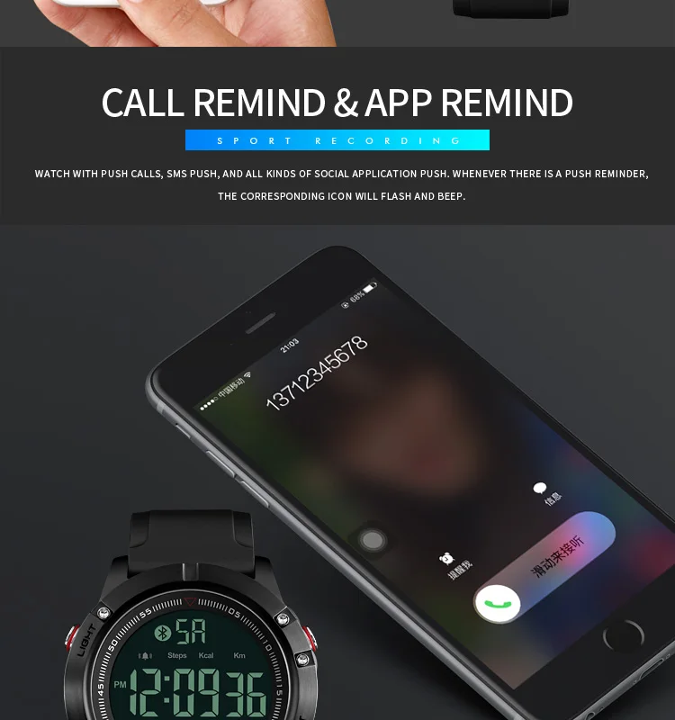 SKMEI спортивные Смарт-часы с Bluetooth для мужчин шагомер калорий Удаленная камера Модный светодиодный цифровой военный наручные часы Relogio