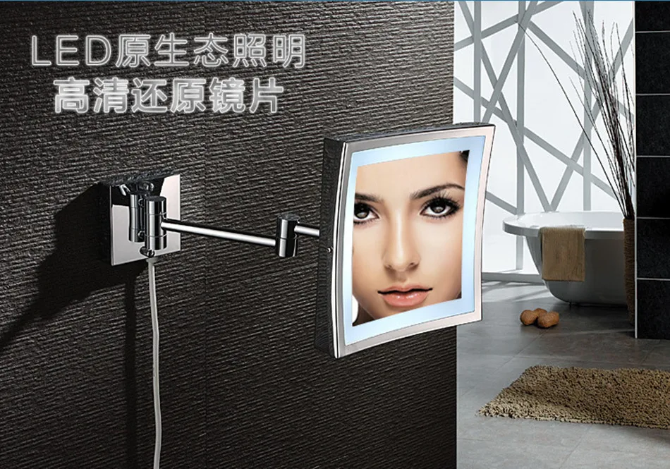 Квадратный светодиодный светильник 8 5 дюймов настенное складное косметическое