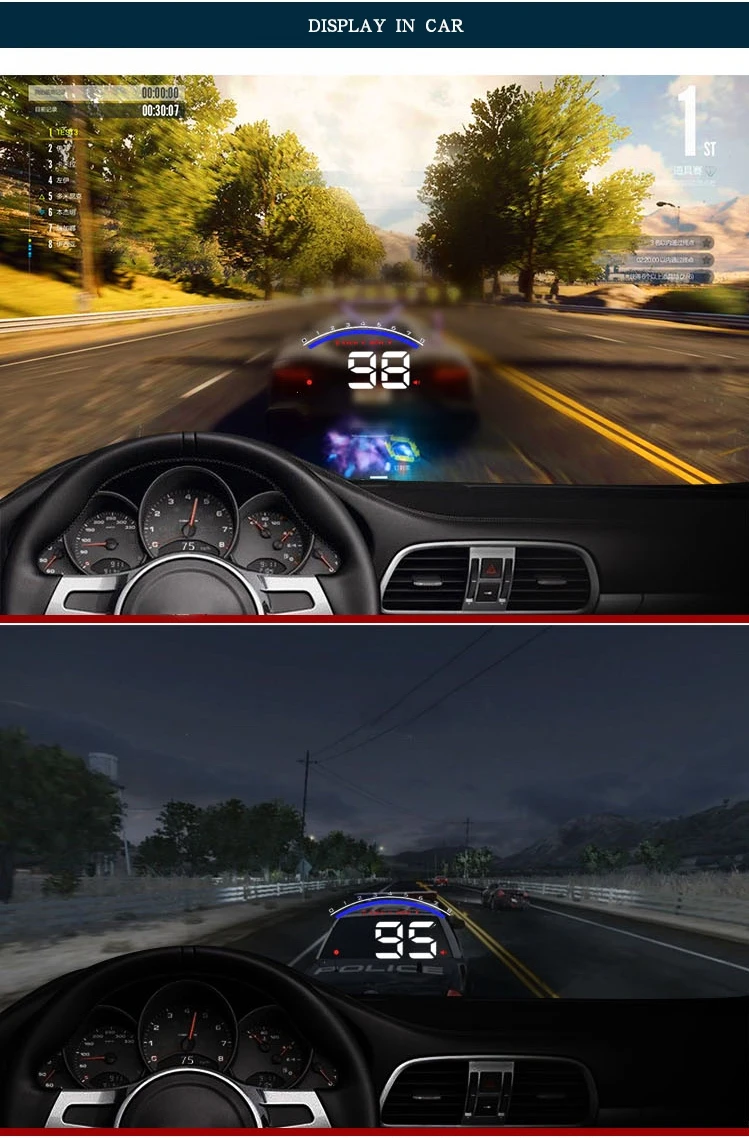 3," дисплей на голову M6 автомобильный HUD Предупреждение скорости лобового стекла проектор OBD2 EUOBD интерфейс штекер дисплей данные вождения дисплей