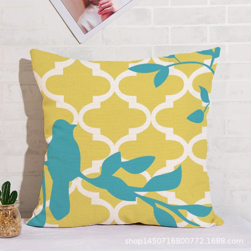 Льняная подушка для птиц покрытие стола домашний декоративный чехол на подушки