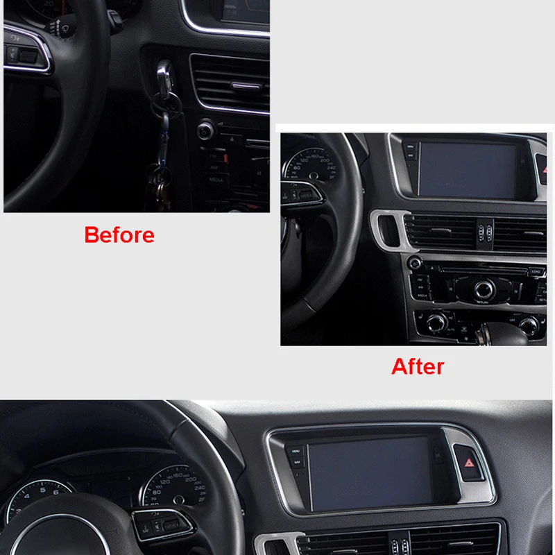 SRXTZM нержавеющая сталь интерьер автомобиля Замочная скважина крышка линия Ключ