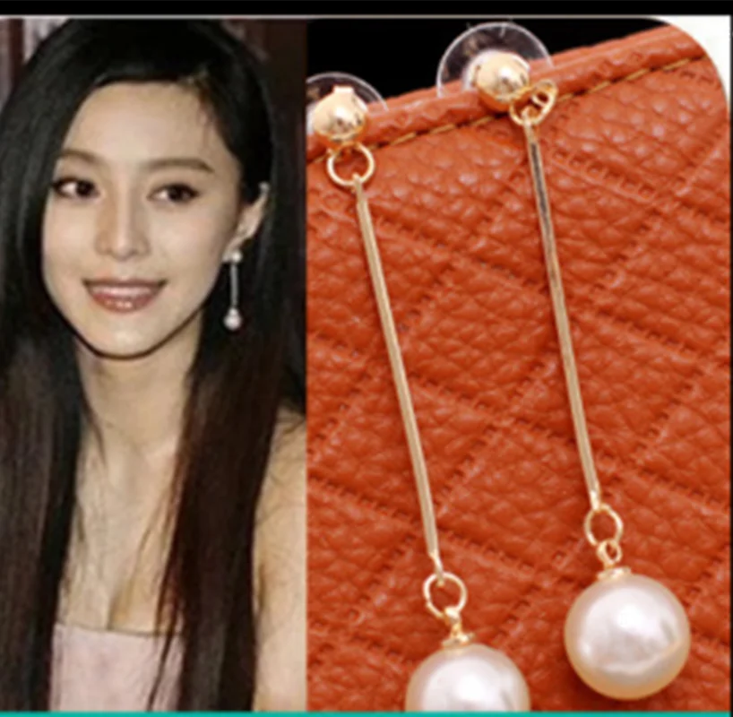 Женские длинные серьги с кисточками Винтажные искусственным жемчугом