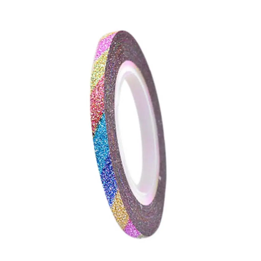 multicolor 3mm Beauty Shiny Glitter Art Striping Tape China Line Casual, Party, Dating Decoration Sticker Tips Nail Art - Цвет: multicolor 3mm