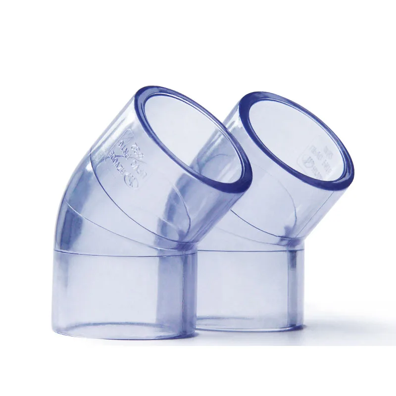 45 градусов локоть UPVC прямой изгиб водопроводные фитинги для аквариума DIY