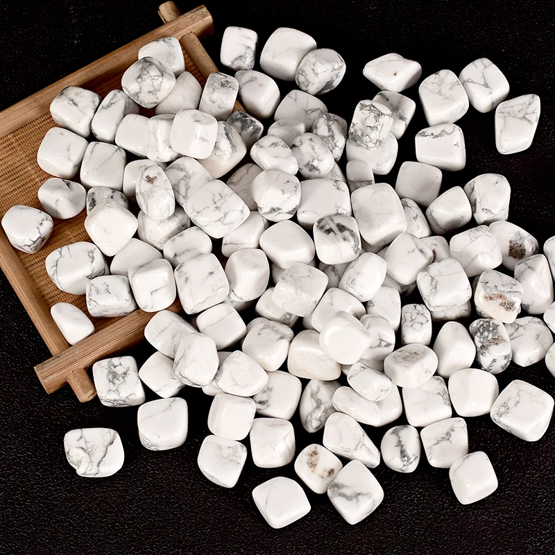 

Tumbled Stones polishing Gemstone Natural white howlite stone and Mineral Crystal chip for Chakra Healing feng shui home decor