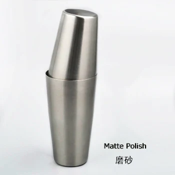 Matte Finish Коктейль, Бостонский шейкер барный коктейль-шейкер Олово/оловянный шейкер из нержавеющей стали - Цвет: Matte Finish