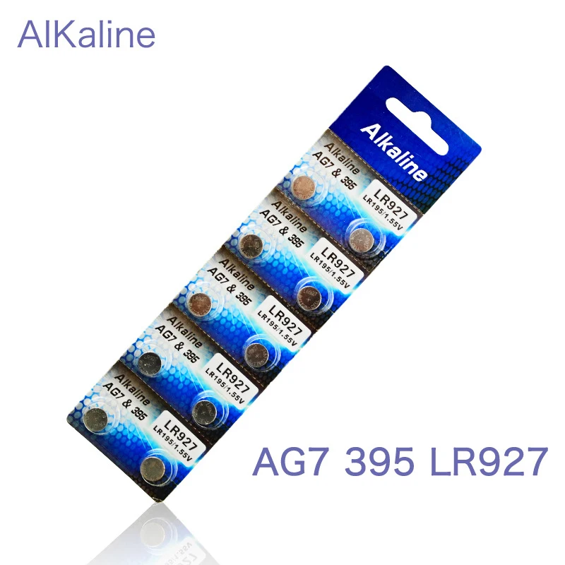10 шт./Партия 1 careds AG7 литий ионная батарея 55 в Щелочная батарейка LR927 LR57 SR927W 399 GR927 395A