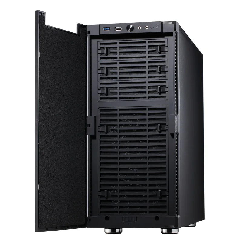 JONSBO QT01 ATX Алюминиевый компьютер бесшумные вентиляторы автомобиля звукоизоляционные материалы шасси