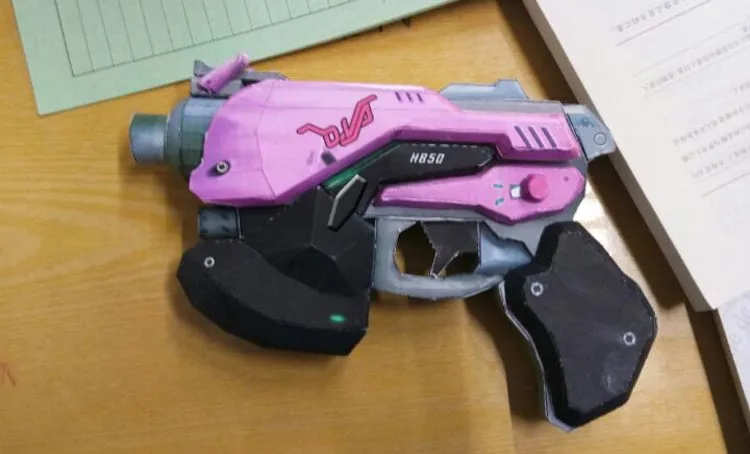1:1 сторож пионер DVA импульсный пистолет вручную не может запускать 3D бумажная модель игрушки