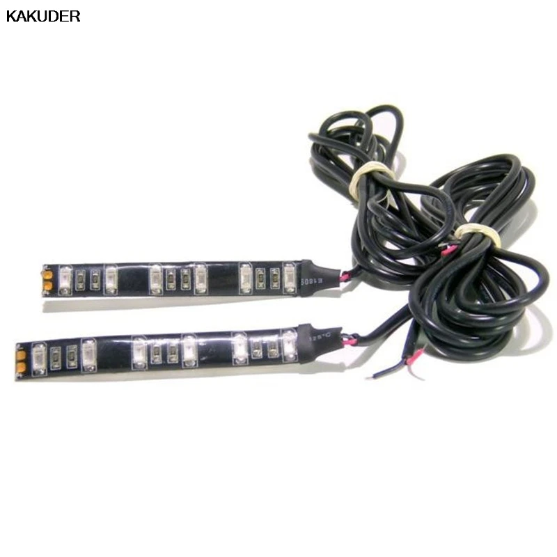 Мини-полоса черные светодиодные мотоциклетные поворотники универсальные желтые