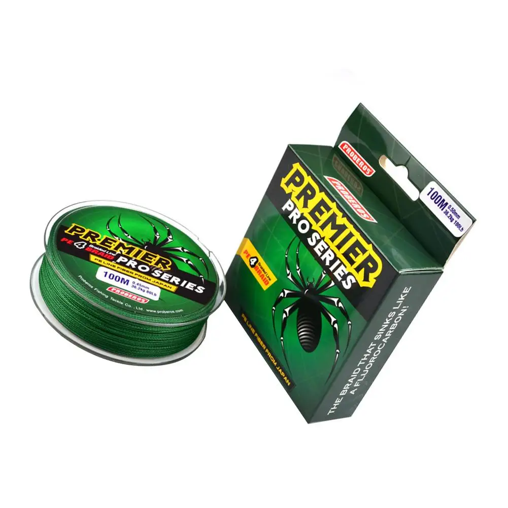 100 М 109 ярд сверхпрочная Зеленая Леска 4 нити|Рыболовные лески| |
