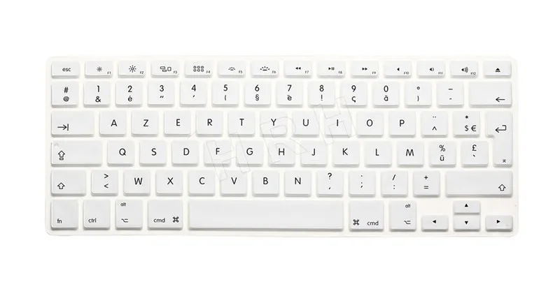 White HRH Горячая AZERTY мягкий французский силиконовый чехол для клавиатуры для Mac Book Air Pro 13 1" 17" с дисплеем retina Версия ЕС - Цвет: White