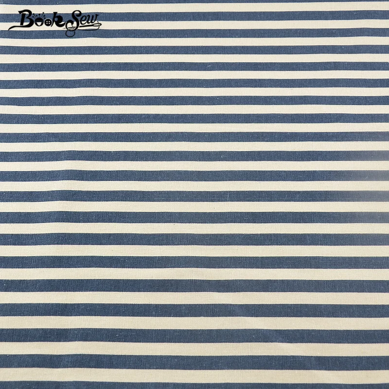 Темно-синяя полосатая хлопковая льняная ткань в китайском стиле Tissu для сумки