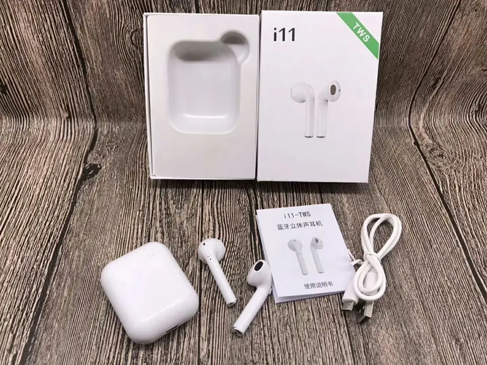 Наушники I11 TWS Bluetooth 5 0 беспроводные наушники с кнопкой управления микрофоном мини