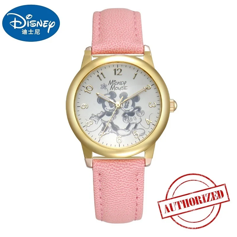 Оригинальные кварцевые часы Disney с рисунком Микки Мауса из мультфильма модные