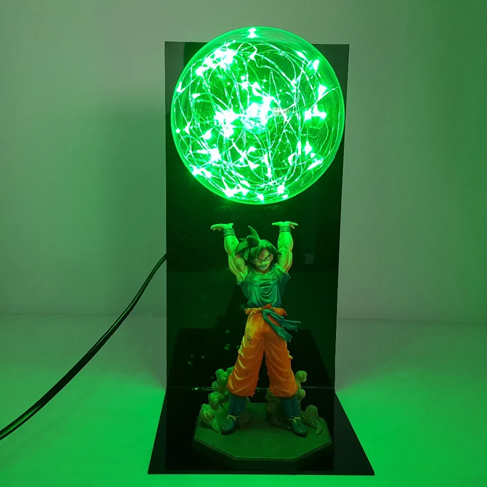 Dragon Ball Z Goku Spirit Bomb фигурки светодиодные лампы игрушки аниме Dragon Ball Супер Сон Гоку фигурка игрушка диорама 15 цветов выбрать