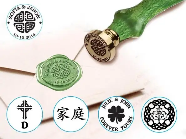 

Customizable Celtic, Irish & Asian Wax Seal Stamp