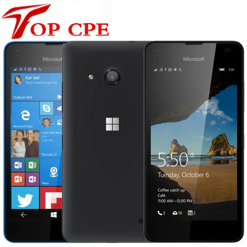 Разблокированный Nokia microsoft Lumia 550 четырехъядерный 8 Гб ПЗУ 1 ГБ ОЗУ 5Мп Windows мобильный телефон LTE 4G 4," 1280x720 отремонтированный