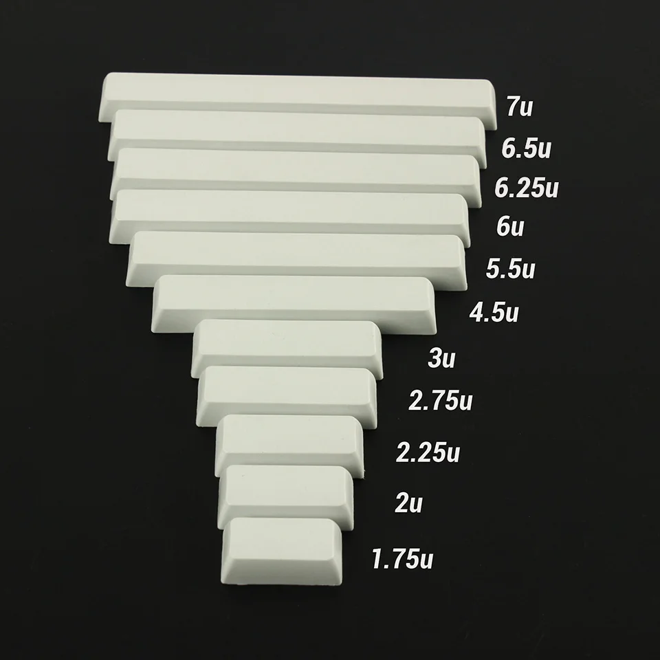 Выпуклая космическая панель XDA серая 1.75u 2u 2.25u 2.75u 3u 4.5u 5.5u 6u 6.25u 6.5u 7u пустые колпачки