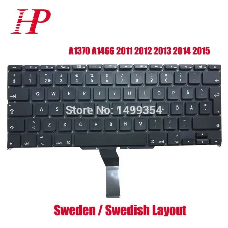 

New A1370 A1465 Sweden Swedish Keyboard For Apple Macbook Air 11'' A1465 A1370 Keyboard Sweden Standard 2011-2015
