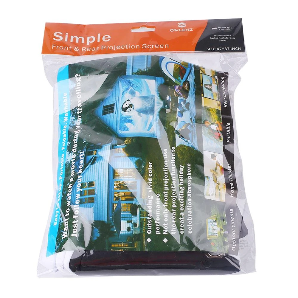 Amzdeal складной 220*130 см Light 100 дюймов 16:9 соотношение полиэстер кинопроекторов