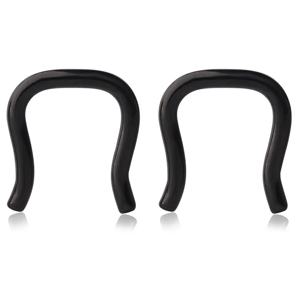 

JFORYOU 316L Surgical Steel U-Shaped & Staple Nose Septum Hanger Retainer Nose Ring 16g,14g,12g