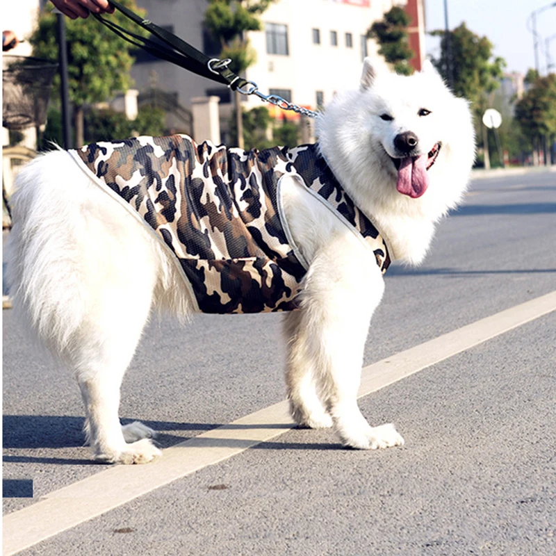 Фото HELLOMOON жилет для больших собак стильный модный дышащий сетчатый охлаждающая